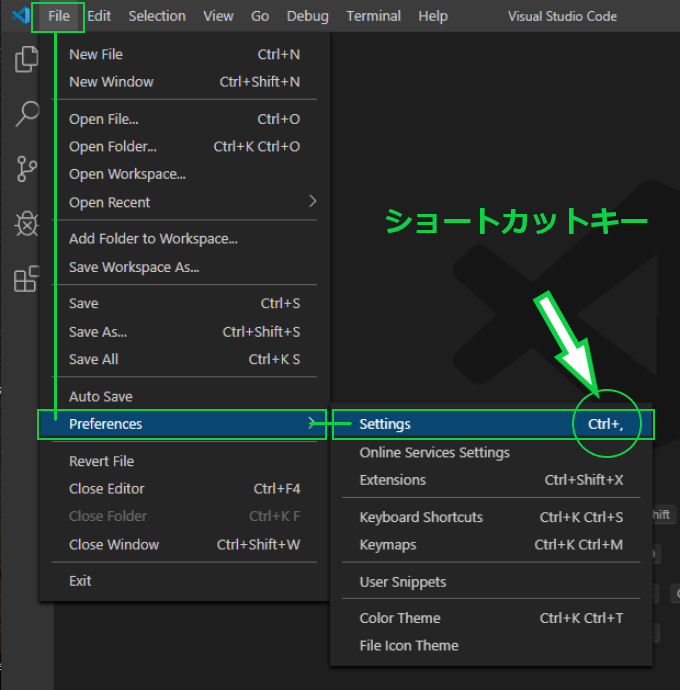 visual studio codeの画像