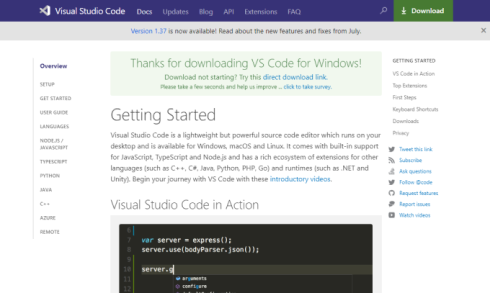 visual studio codeの画像